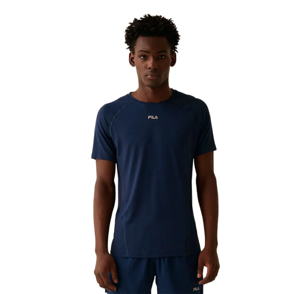 Imagen de FILA Bio iii Remera manga corta running para hombre - Marino nautico